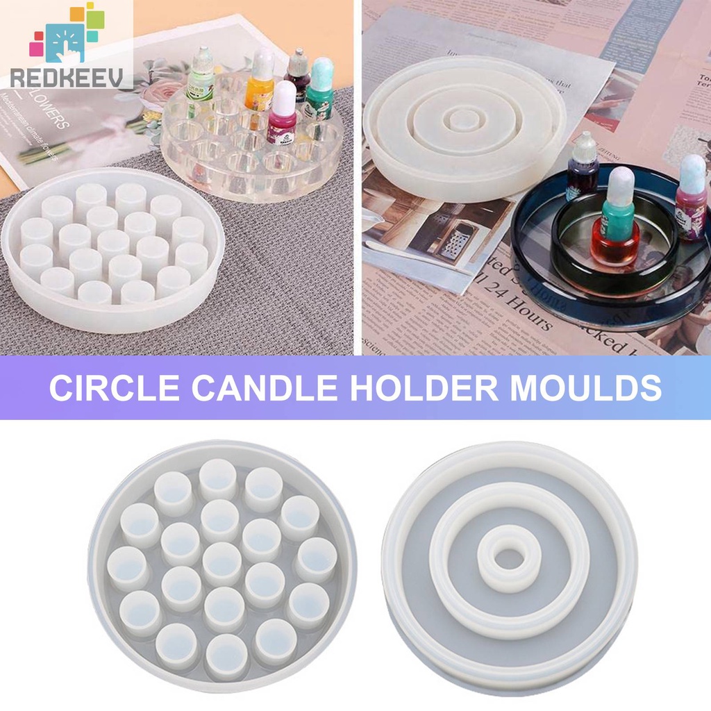 Khuôn Làm Nến / Son Môi Hình Tròn Bằng Silicone