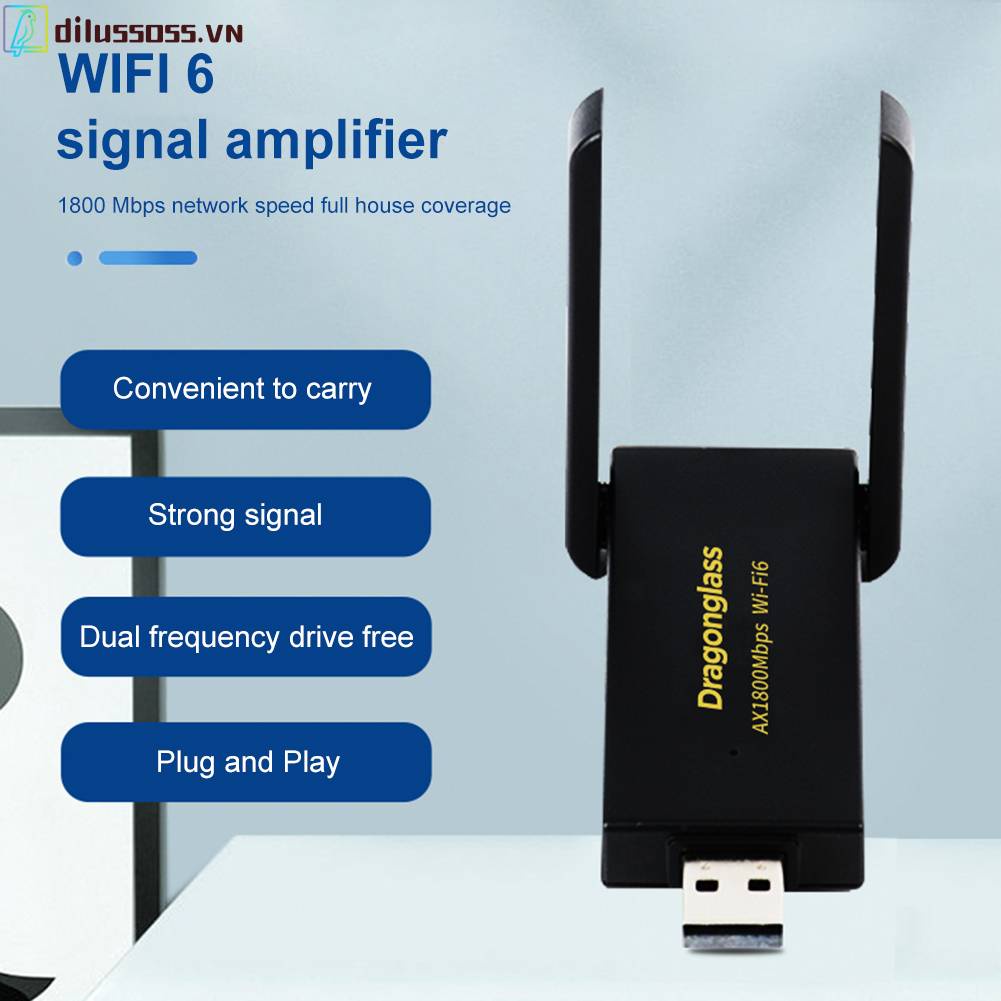 Usb 3.0 Thu Sóng Wifi 1800Mbps Cho Máy Tính, Văn Phòng