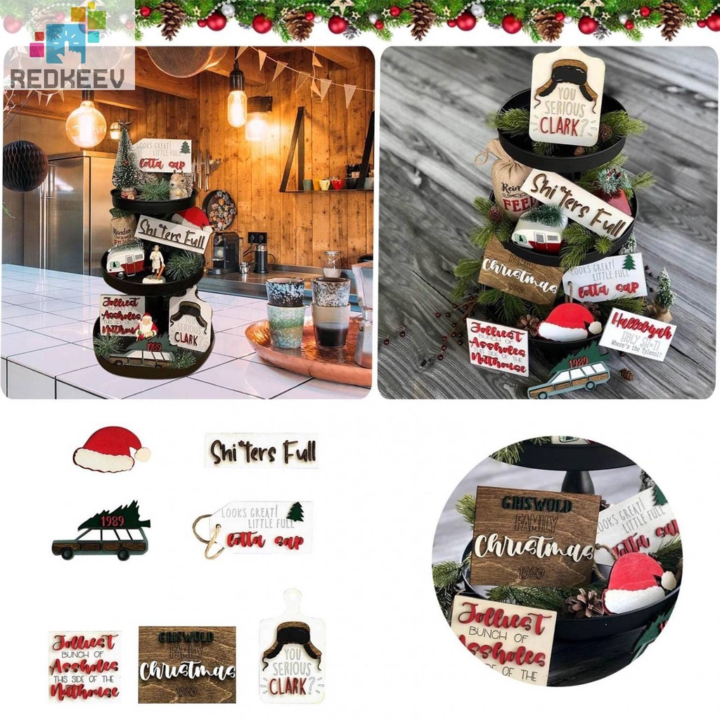 Khay Gỗ Mini Dùng Trang Trí Để Bàn Phong Cách Nông Trại Độc Đáo