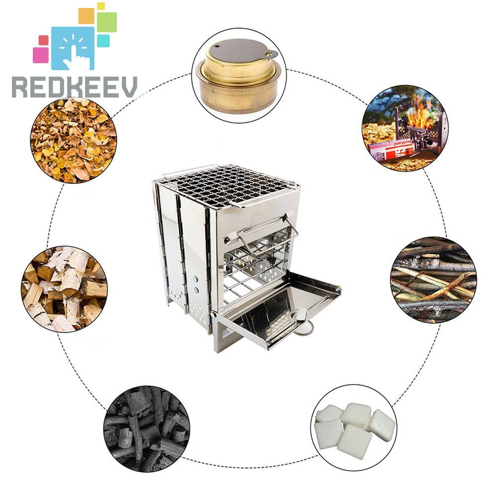 Lò Nướng BBQ Bằng Thép Không Gỉ Tiện Dụng Khi Đi Cắm Trại