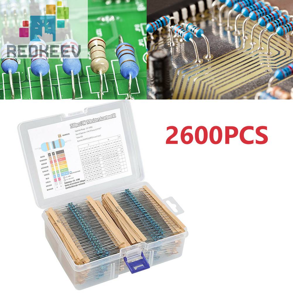 Set 2600 Điện Trở 130 Giá Trị 0.25W 1 / 4W Chuyên Dụng