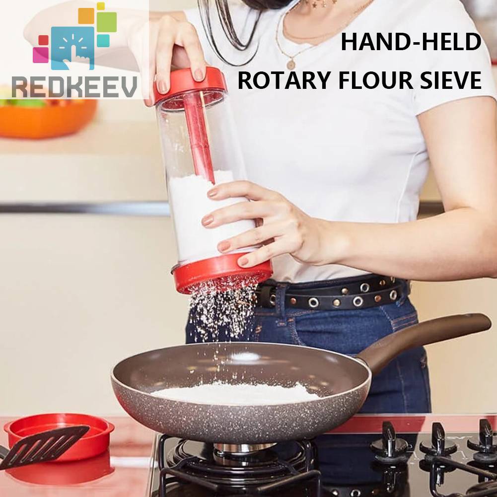 Dụng Cụ Rây Bột Làm Bánh Bằng Nhựa Tiện Dụng Cho Nhà Bếp