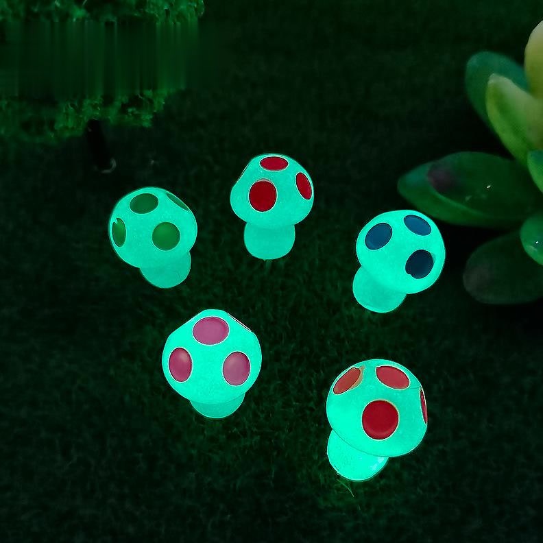 ​​​​Mô Hình Tiểu Cảnh "Nấm Dạ Quang Mini" Trang Trí Sen Đá, Sân Vườn/ Chậu Cây, DYI, Terrarium
