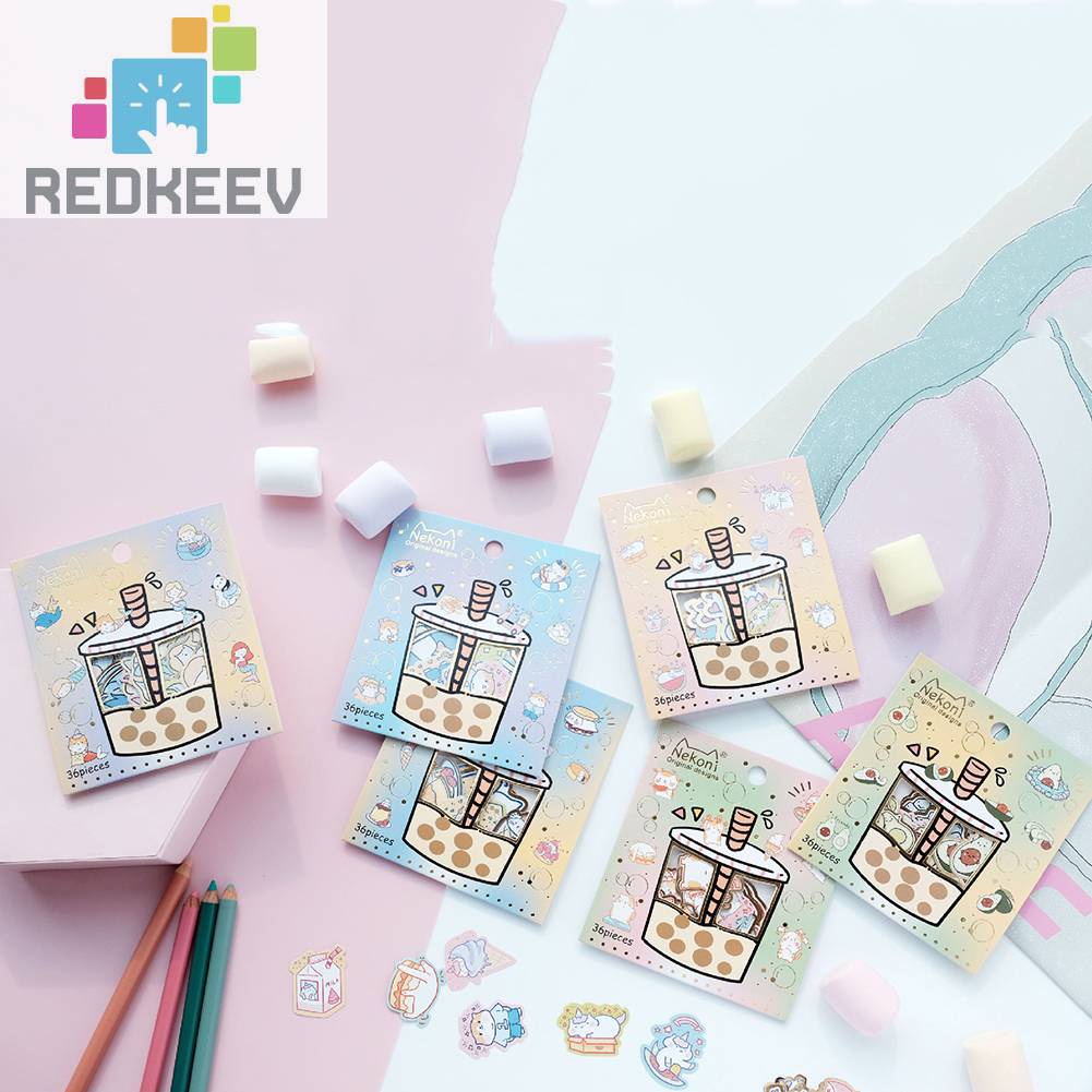 Sticker Dán Trang Trí Nhật Ký DIY Họa Tiết Dễ Thương Sáng Tạo