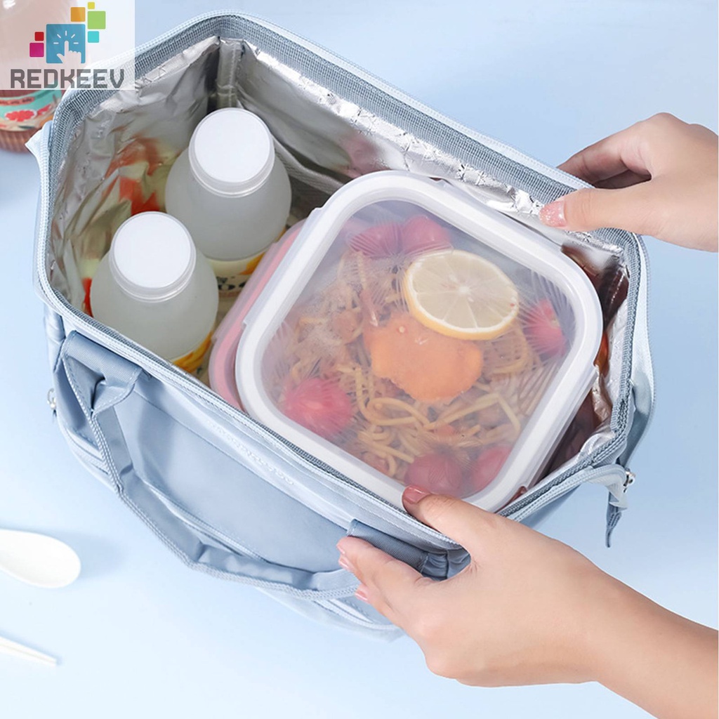 Túi Đựng Cơm Trưa Giữ Nhiệt Sức Chứa Lớn Tiện Dụng Cho Học Sinh / Văn Phòng