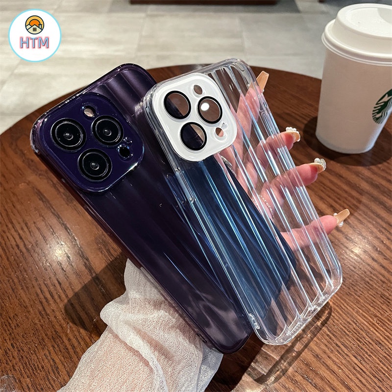 Ốp Điện Thoại TPU silicone Mềm Họa Tiết Sọc Cho IPhone 14 13 12 11 Pro max 14 promax 11 12 13 14 Pro max