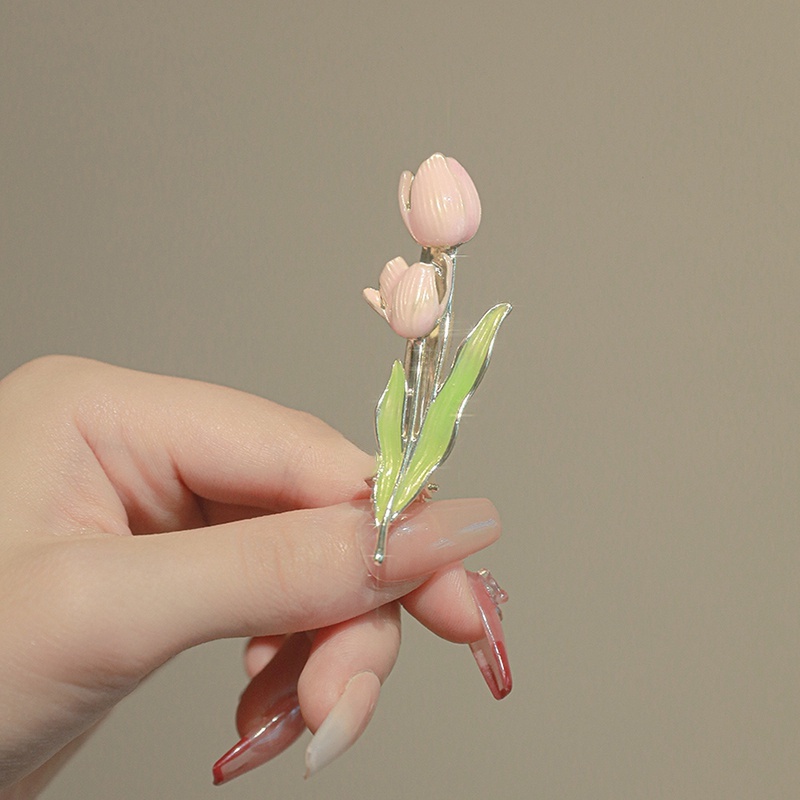 Kẹp Tóc Hình Hoa Tulip Mini Bằng Kim Loại Dễ Thương Cho Nữ | Gấu Thỏ House