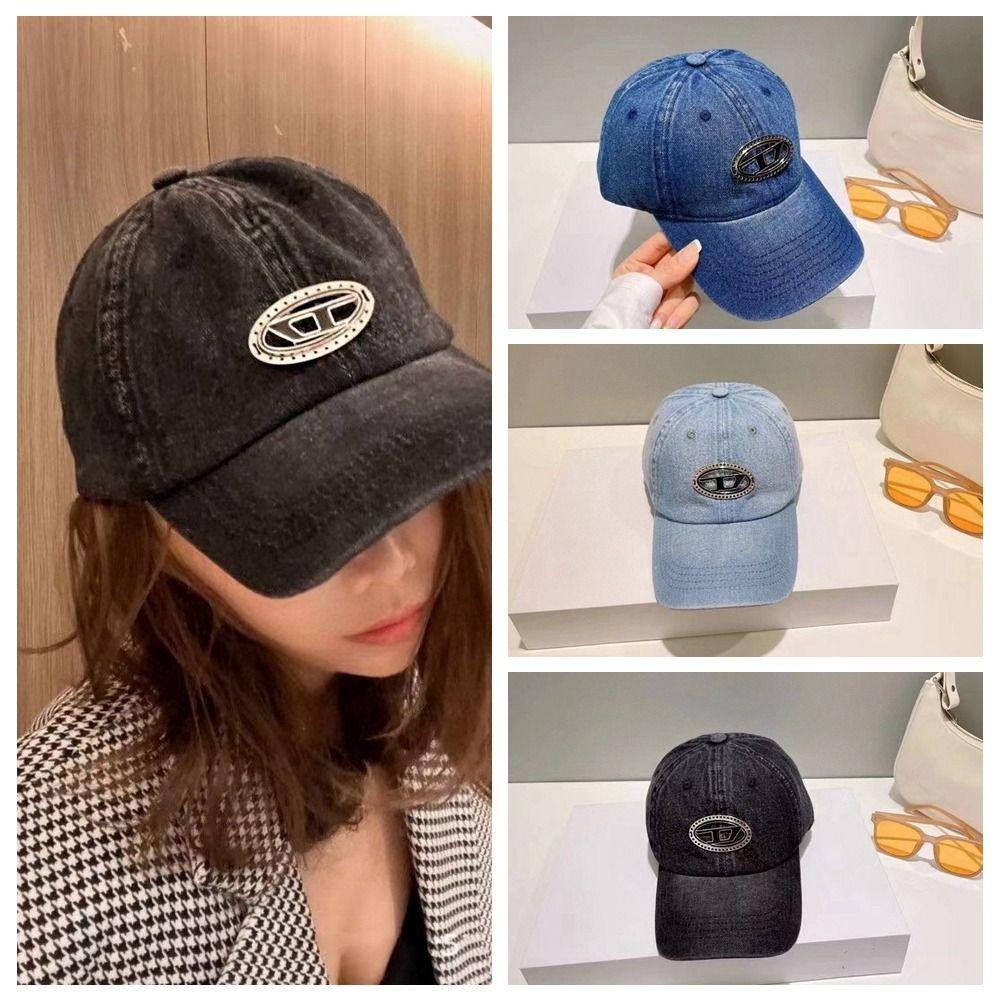 Mũ Lưỡi Trai Vải Denim In Chữ D WMES15H Thời Trang Cho Nữ