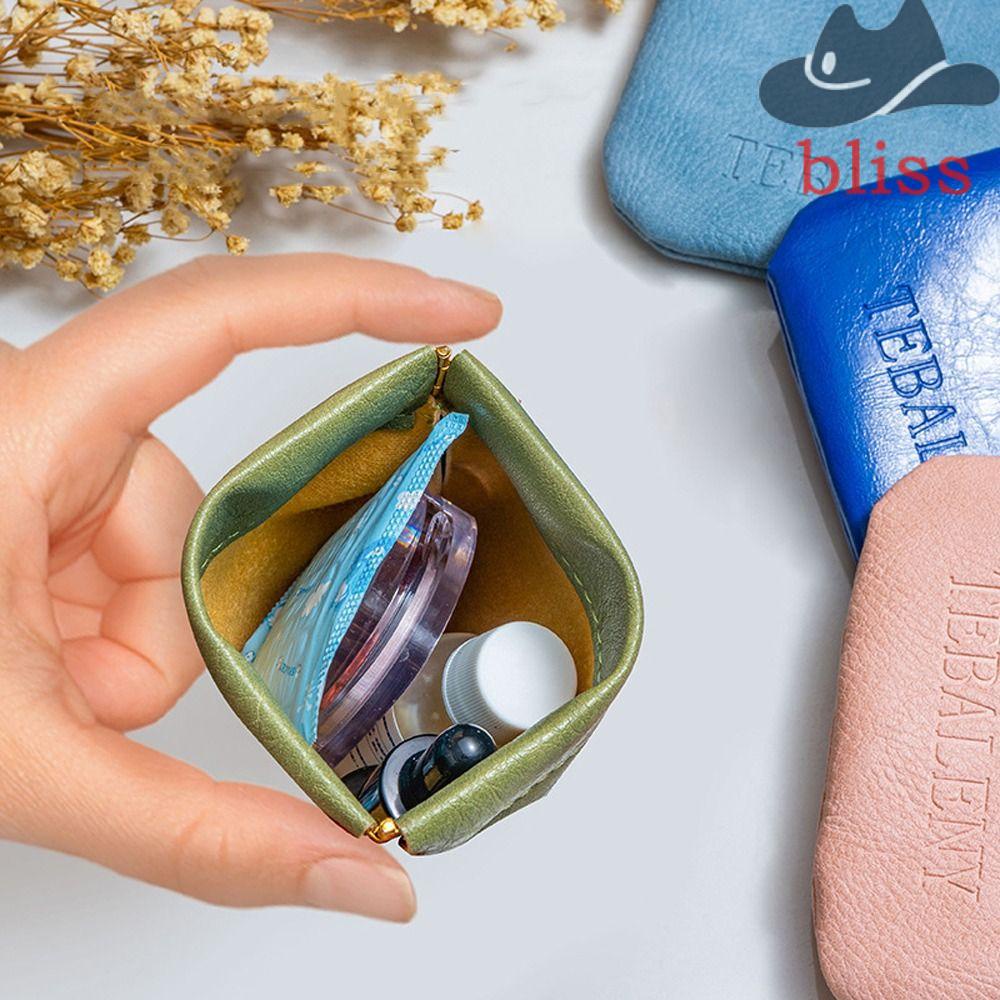 Túi Đựng Tiền Xu / Đồ Trang Sức Mini Bằng Da PU Tự Đóng Tiện Dụng Mang Theo Du Lịch Cho Bạn Gái