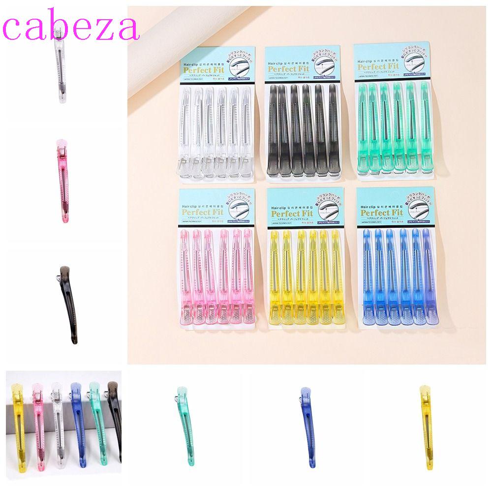 Bộ 6 Kẹp Tóc Dài Cố Định Tóc Không Để Lại Dấu Vết Màu Xanh Dương / Hồng Dành Cho Bạn Nữ