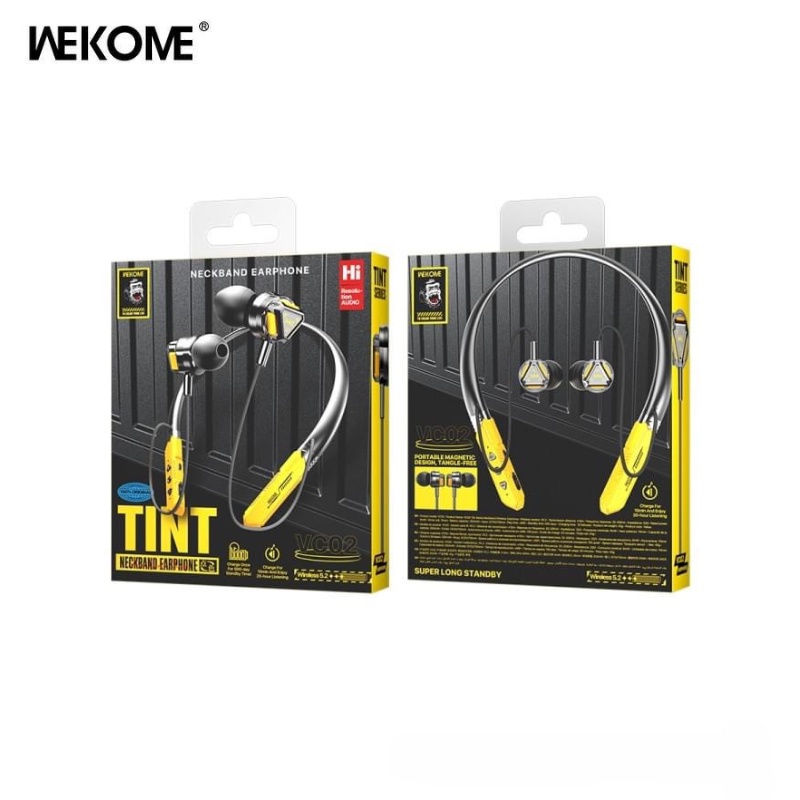 Tai Nghe Quàng Cổ WEKOME VC02 Màu Vàng Nghe Nhạc Nhiều Giờ Sạc Nhanh