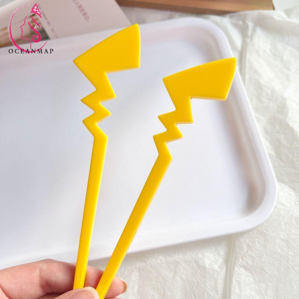 Trâm Cài Tóc Acrylic Hình Pikachu Dễ Thương Cho Nữ