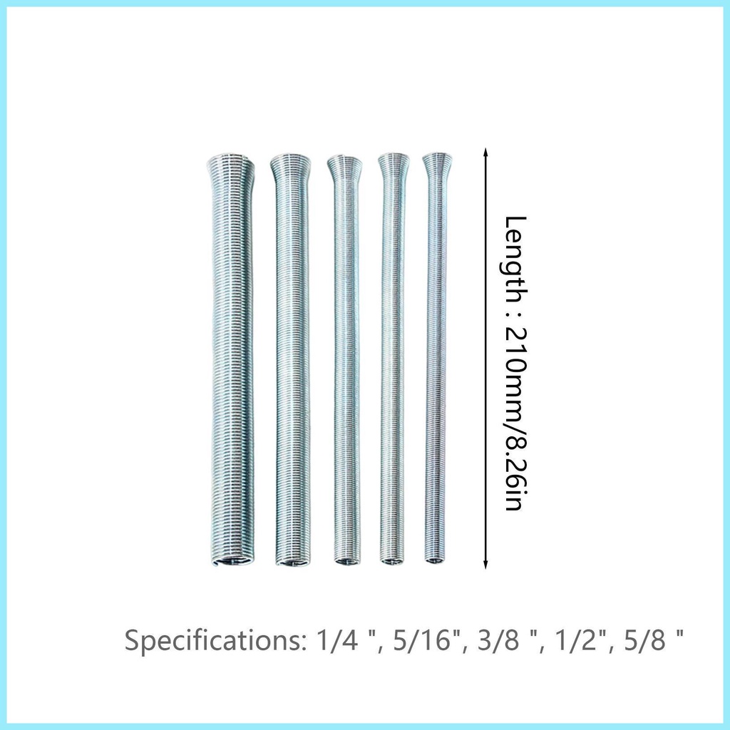 Set 5 Phụ Kiện Lò Xo Gắn Ống Nước 1 / 4 '5 / 16' 3 / 8 '1 / 2' 5 / 8 ''