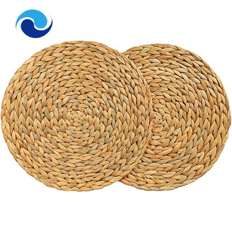 Set 2 Tấm Lót Bàn Ăn Đan Lát Hình Tròn 38cm Tiện Dụng