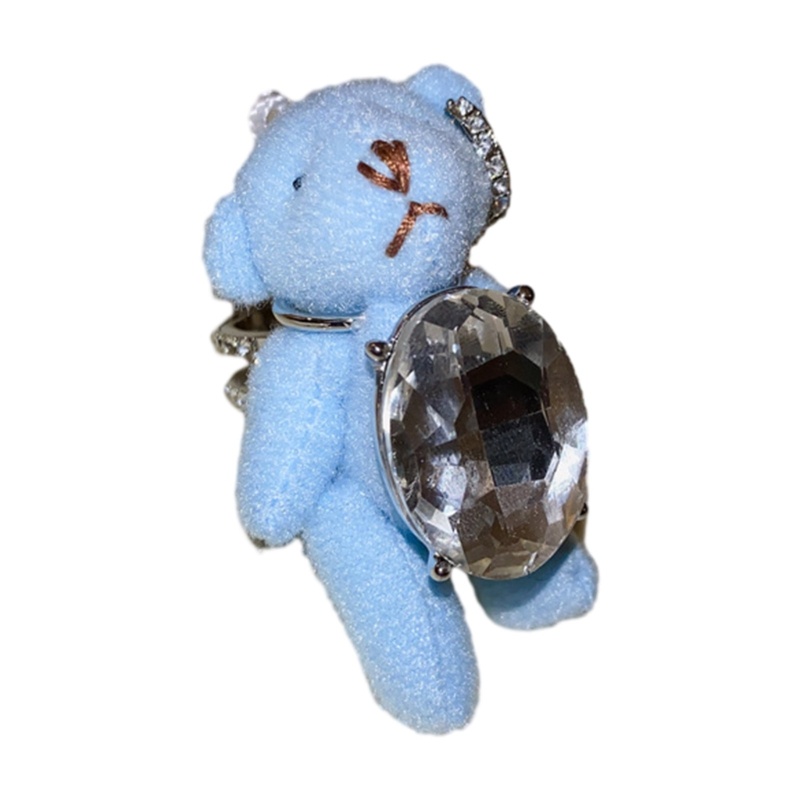 Nhẫn Hình Gấu Bông Đính Đá Dễ Thương Y2K