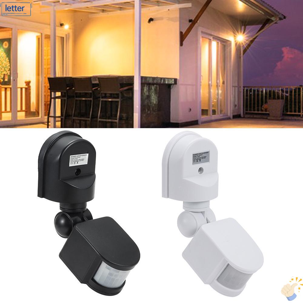 LET Công Tắc Đèn Cảm Biến Chuyển Động Ngoài Trời 180° Thiết Bị Chuyển Động Hồng Ngoại Độc Đáo Tiện Dụng