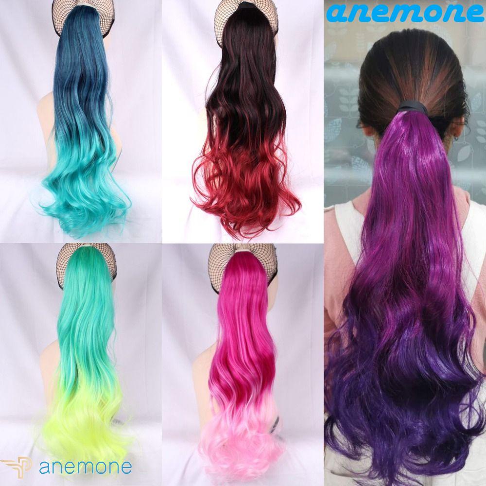 Tóc Giả Dài Xoăn Gợn Sóng Bằng Sợi Tổng Hợp Kháng Nhiệt Màu Ombre Tự Nhiên Cho Nữ