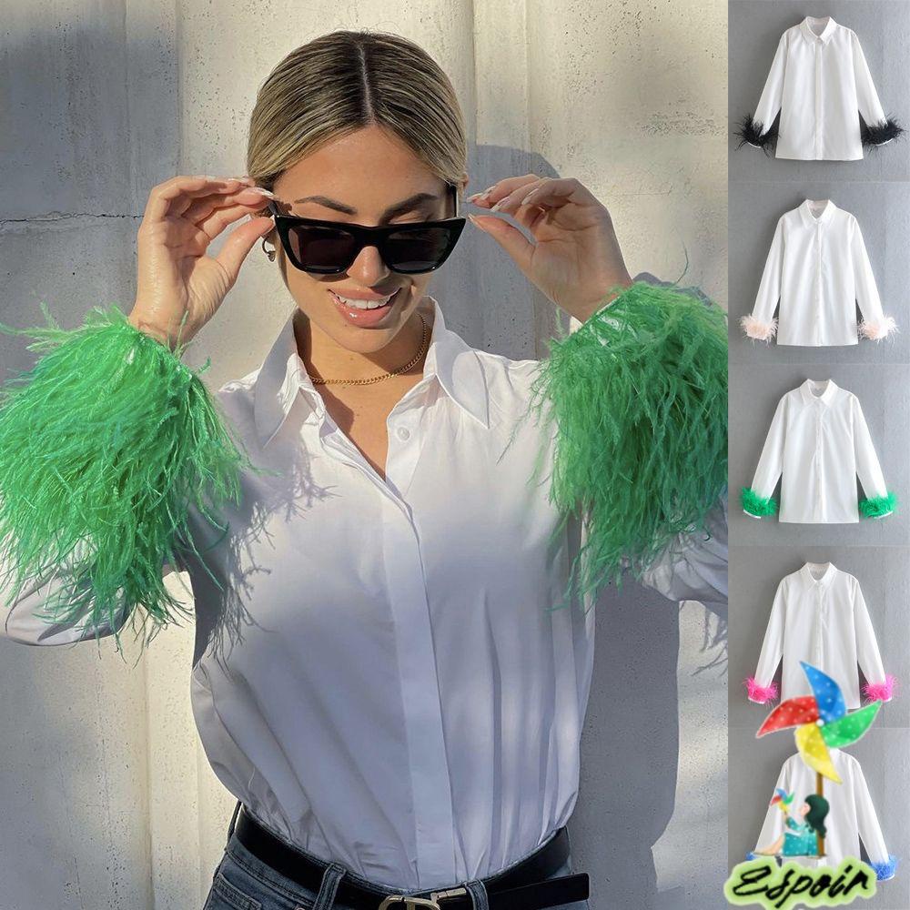 ESPO Áo Thun Tay Dài Thời Trang Cho Nữ