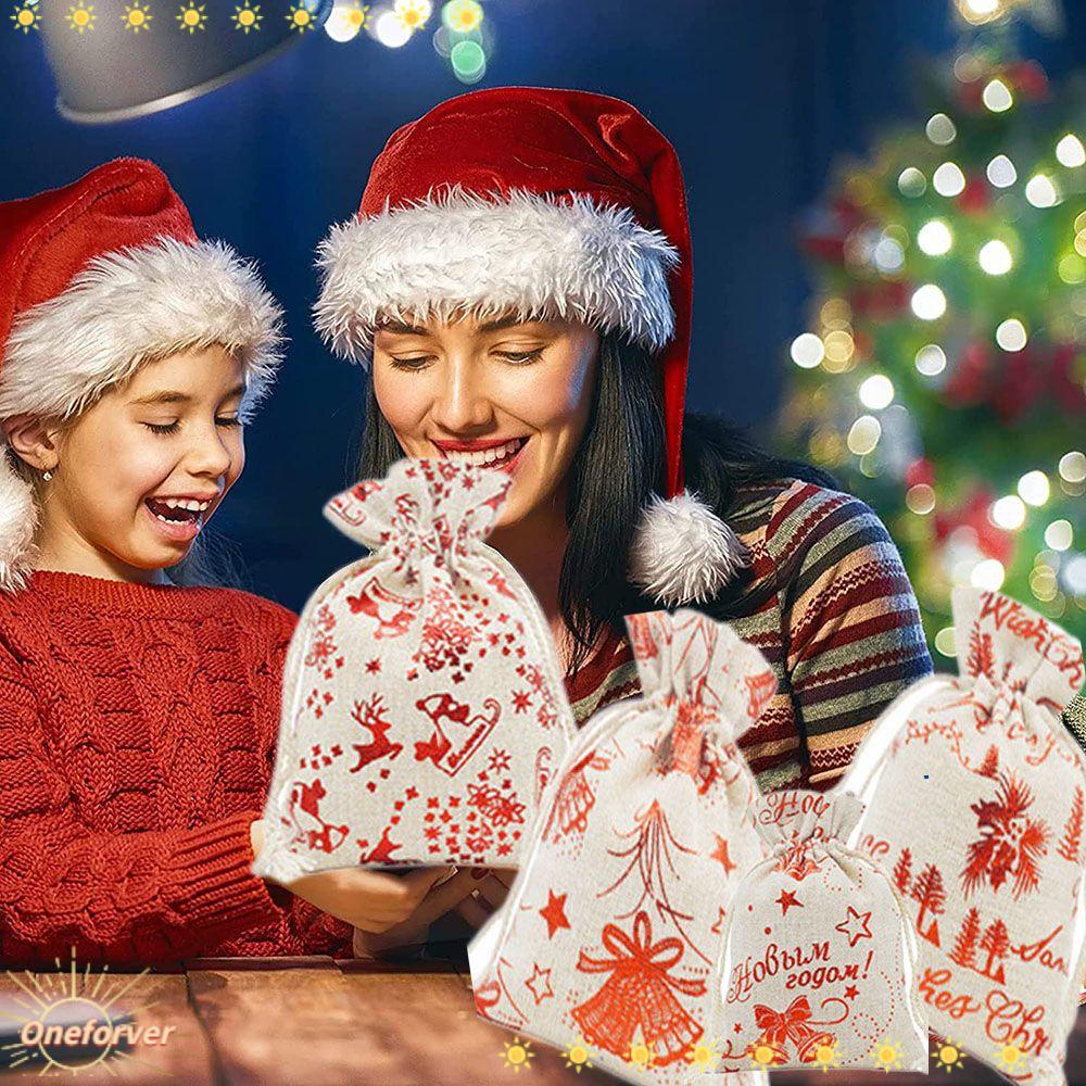 FOREVER Vớ Giáng Sinh 24 Số Đếm Ngược Chất Liệu Cotton Lanh Trang Trí Giáng Sinh