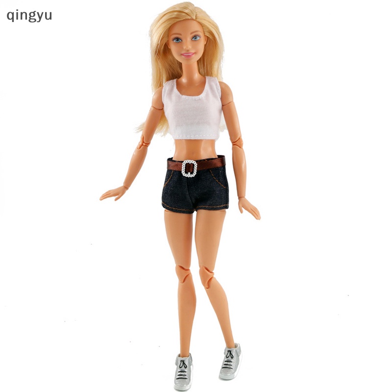 Bộ Quần Áo Jeans Thời Trang Cho Búp Bê 30cm
