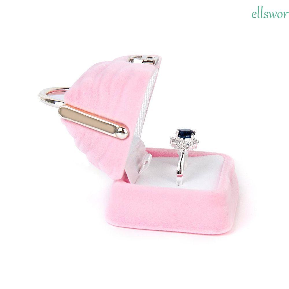 ELLSWORTH Hộp Đựng Trang Sức Đính Hôn Hình Túi Xách Vải Nhung Sang Trọng