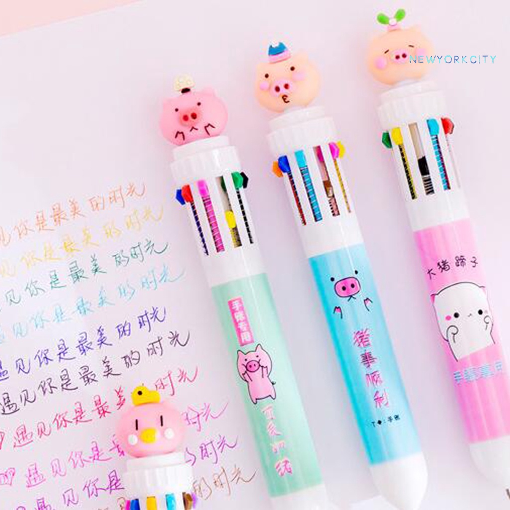 Bút Bi NY-10 Bằng Nhựa Nhiều Màu Sắc Dành Cho Học Sinh