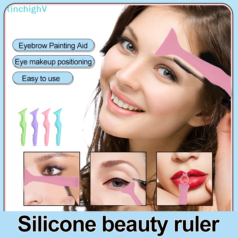 Thước Silicon Hỗ Trợ Kẻ Mắt / Lông Mày Đa Năng Cho Người Mới Bắt Đầu