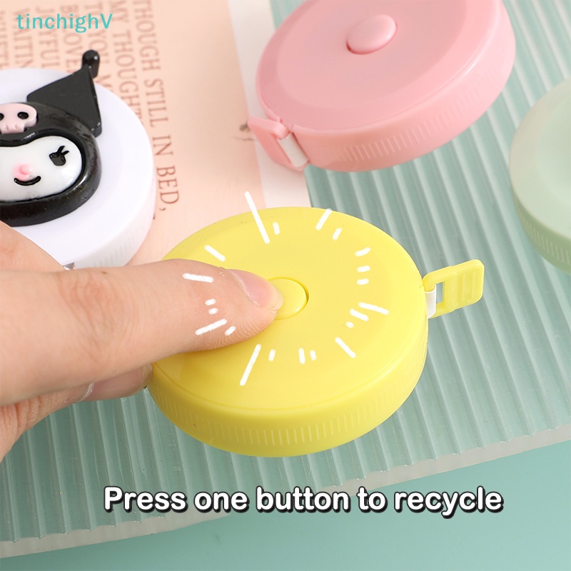 Thước Dây Mềm Có Thể Thu Gọn Tự Động 1.5m Nhỏ Gọn Họa Tiết Hoạt Hình Cho Thợ May / Đo Cơ Thể