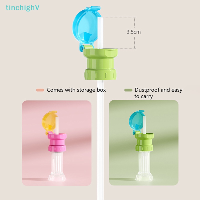 Nắp Đậy Bình Nước Bằng Silicone 2 Trong 1 Có Ống Hút Chống Bụi