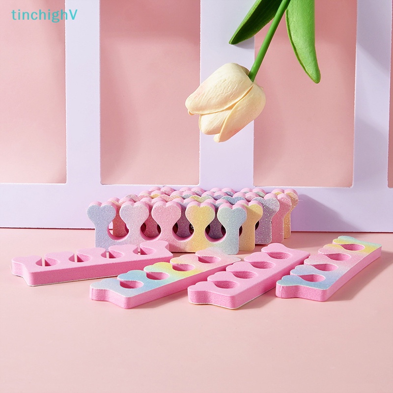 Dụng Cụ Tách Sơn Móng Tay Bằng Bọt Biển Màu Hồng Gradient Tiện Dụng