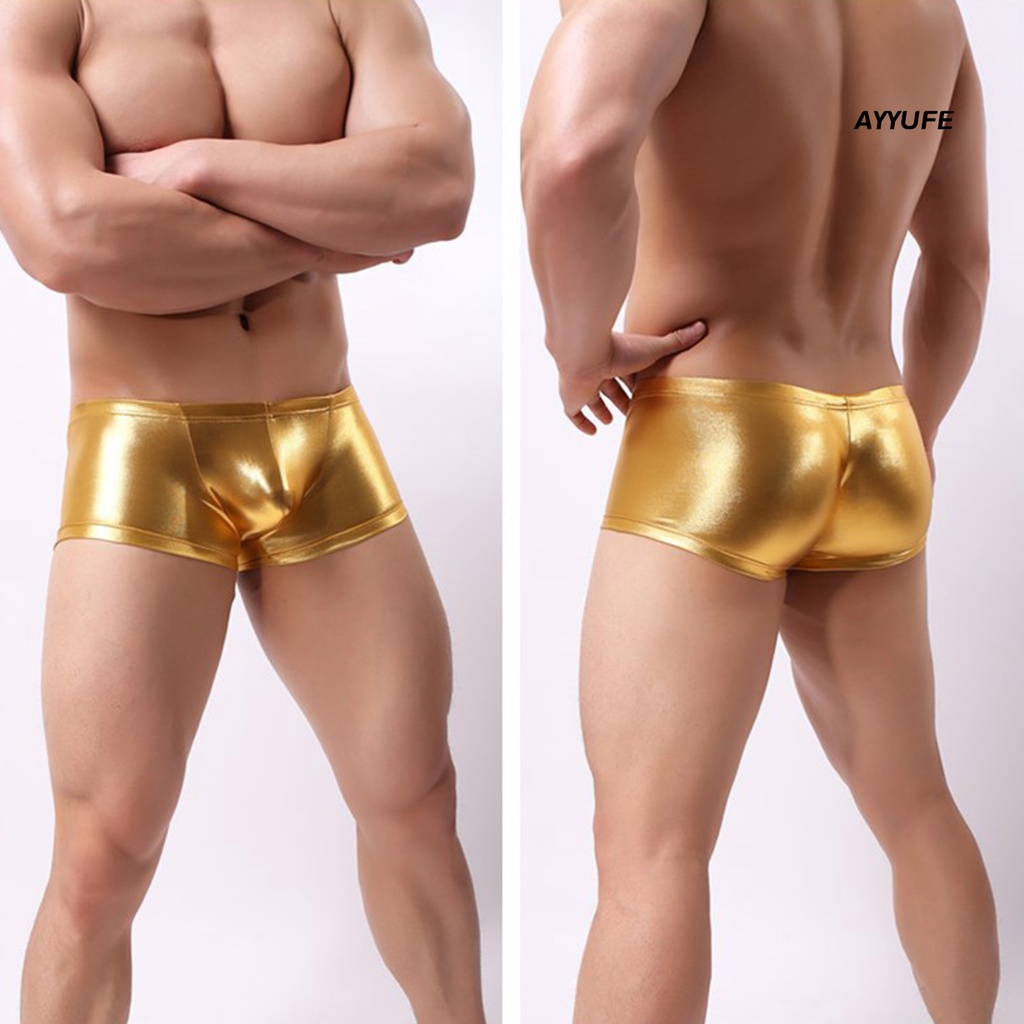 [AYYUFE] Quần Lót Boxer Chữ U Lồi Mịn Màng Thoáng Khí Màu Trơn Chống Tĩnh Điện Lưng Vừa Mặc Hàng Ngày Cho Nam