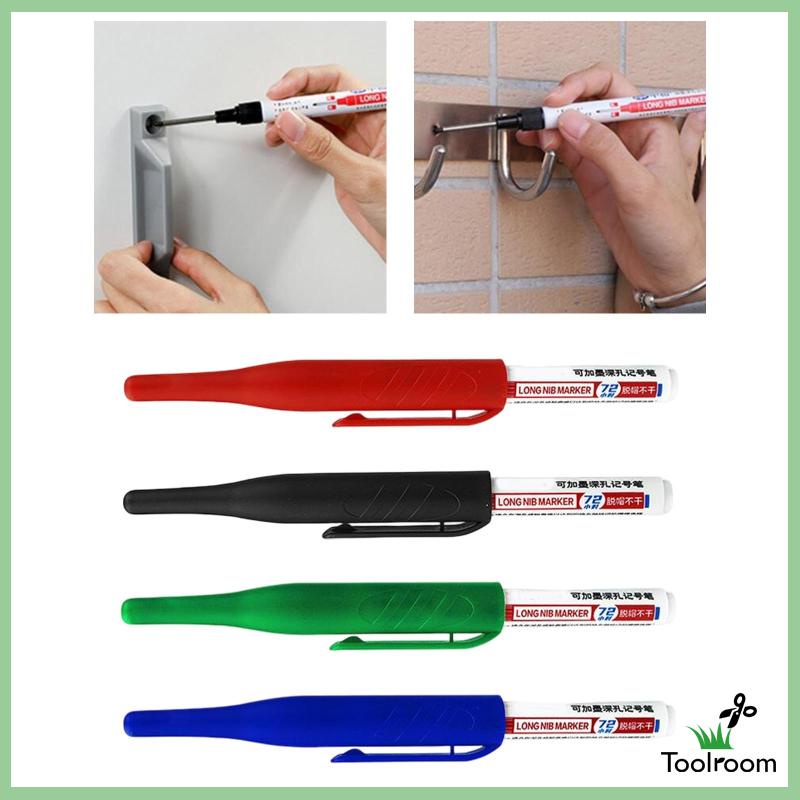 Set 4 Bút Đánh Dấu Gỗ Đầu Dài Khoét Sâu Bằng Kim Loại