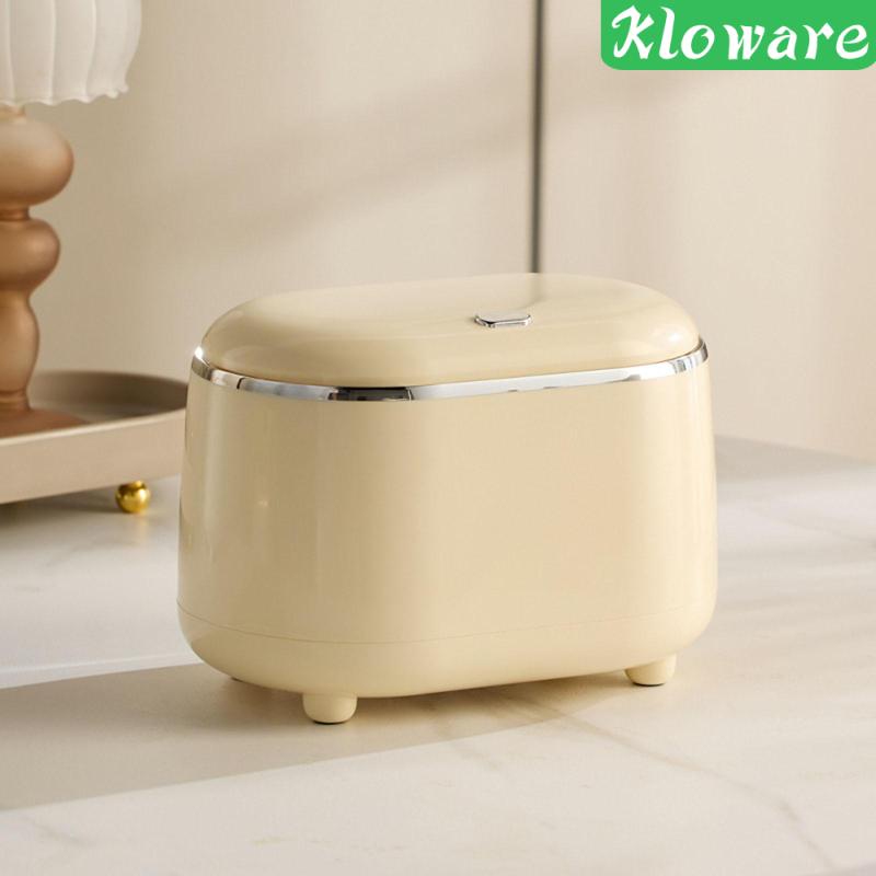 Thùng Rác Mini Để Bàn Có Nắp Chống Trượt Hai Lớp Tinh Tế Có Thể Tháo Rời Cho Phòng Ngủ / Văn Phòng