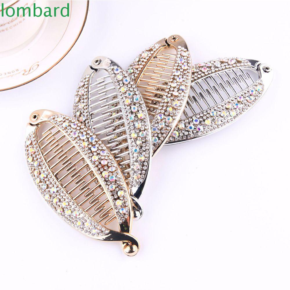 LOMBARD Kẹp Tóc Hình Cá Đính Đá Sang Trọng Thời Trang