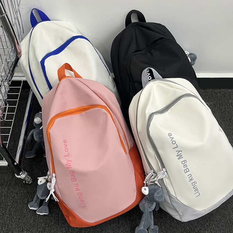 CATIMINI Ba Lô Học Sinh Sức Chứa Lớn Bằng nylon Màu Tương Phản In Chữ Thời Trang Dễ Phối Đồ