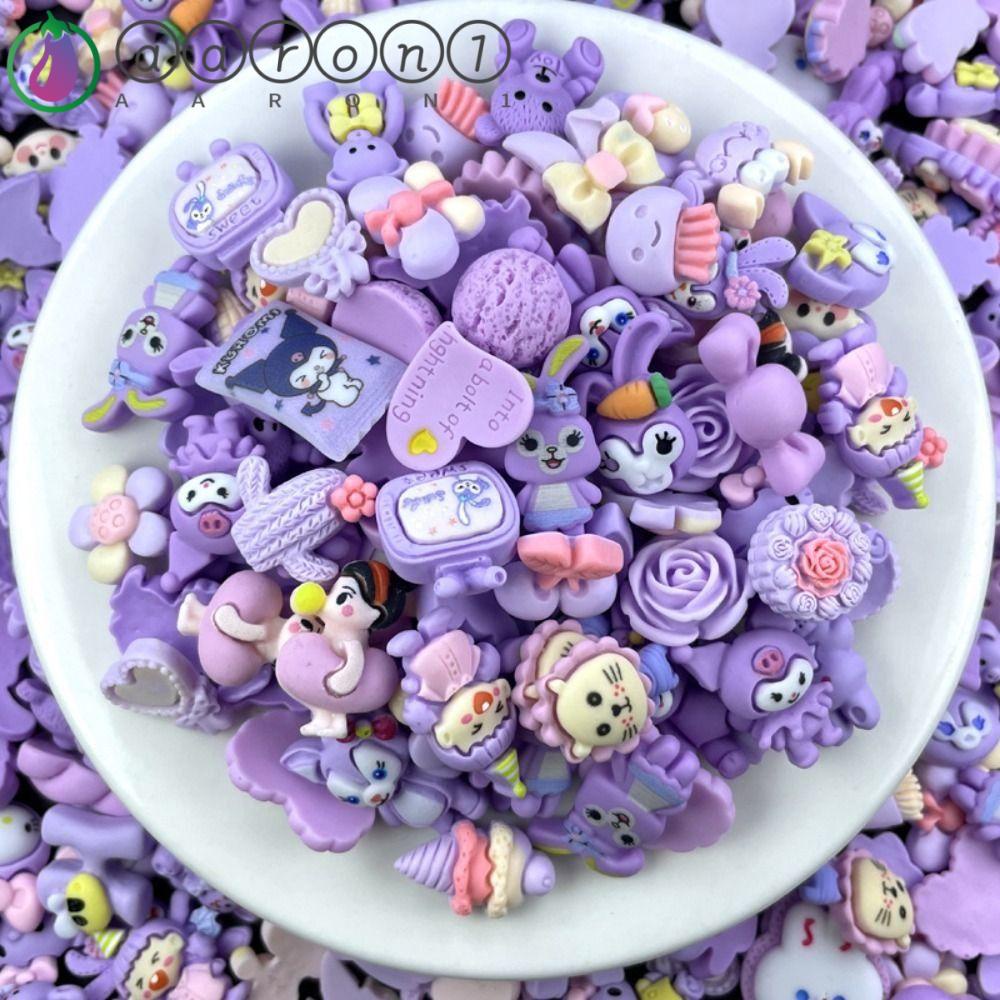 AARON1 Set 20 Phụ Kiện Kẹp Tóc / Trang Sức / Điện Thoại Diy Bằng Nhựa Resin