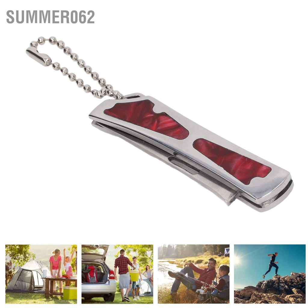 Summer062 Dao Bỏ Túi Nhỏ Gấp Lưỡi Bằng Thép Không Gỉ Móc Khóa Mặt Dây Chuyền Cho Gói Dụng Cụ Mở Hộp Cắt