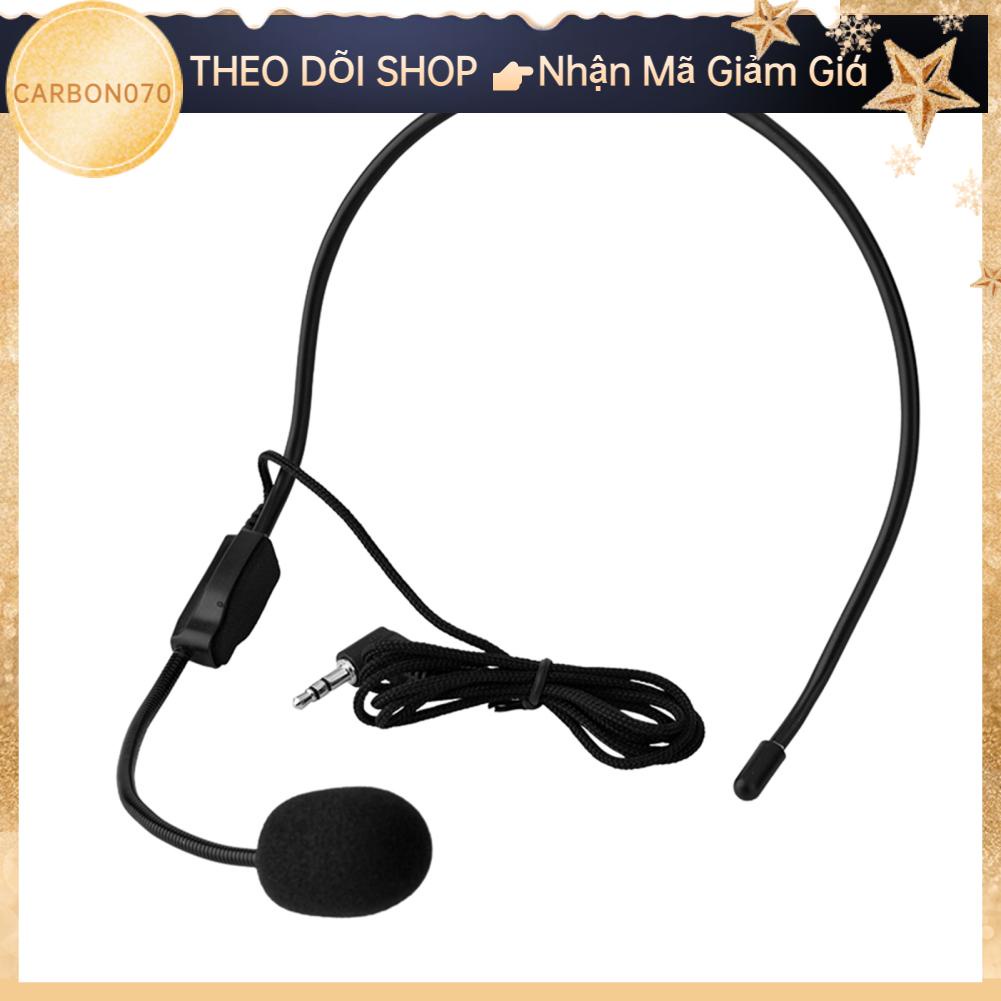Carbon070 Micro có dây gắn trên đầu mini 3 5mm MIC ngưng tụ cho loa khuếch đại giọng nói