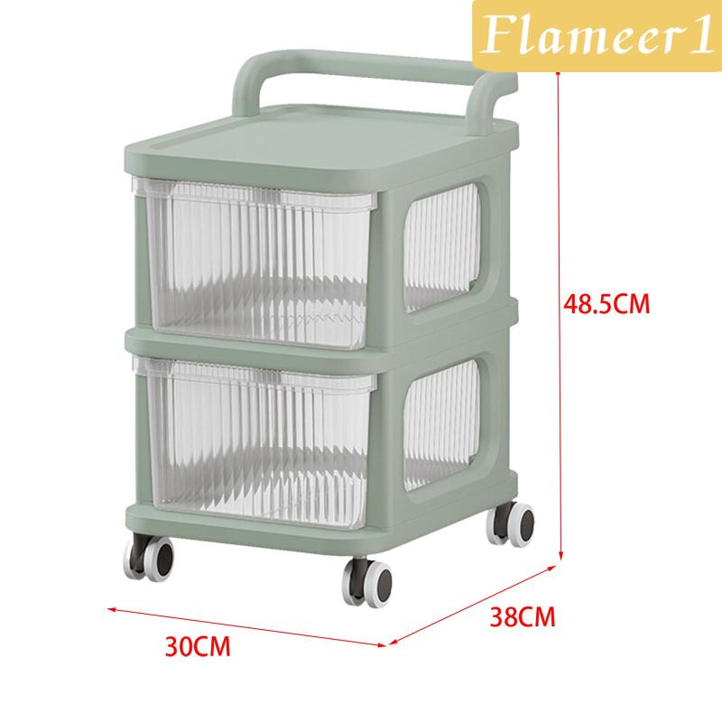 Kệ Để Đồ 2 Ngăn Kéo Có Bánh Xe Lăn Phong Cách Hiện Đại Cho Phòng Ăn / Salon /