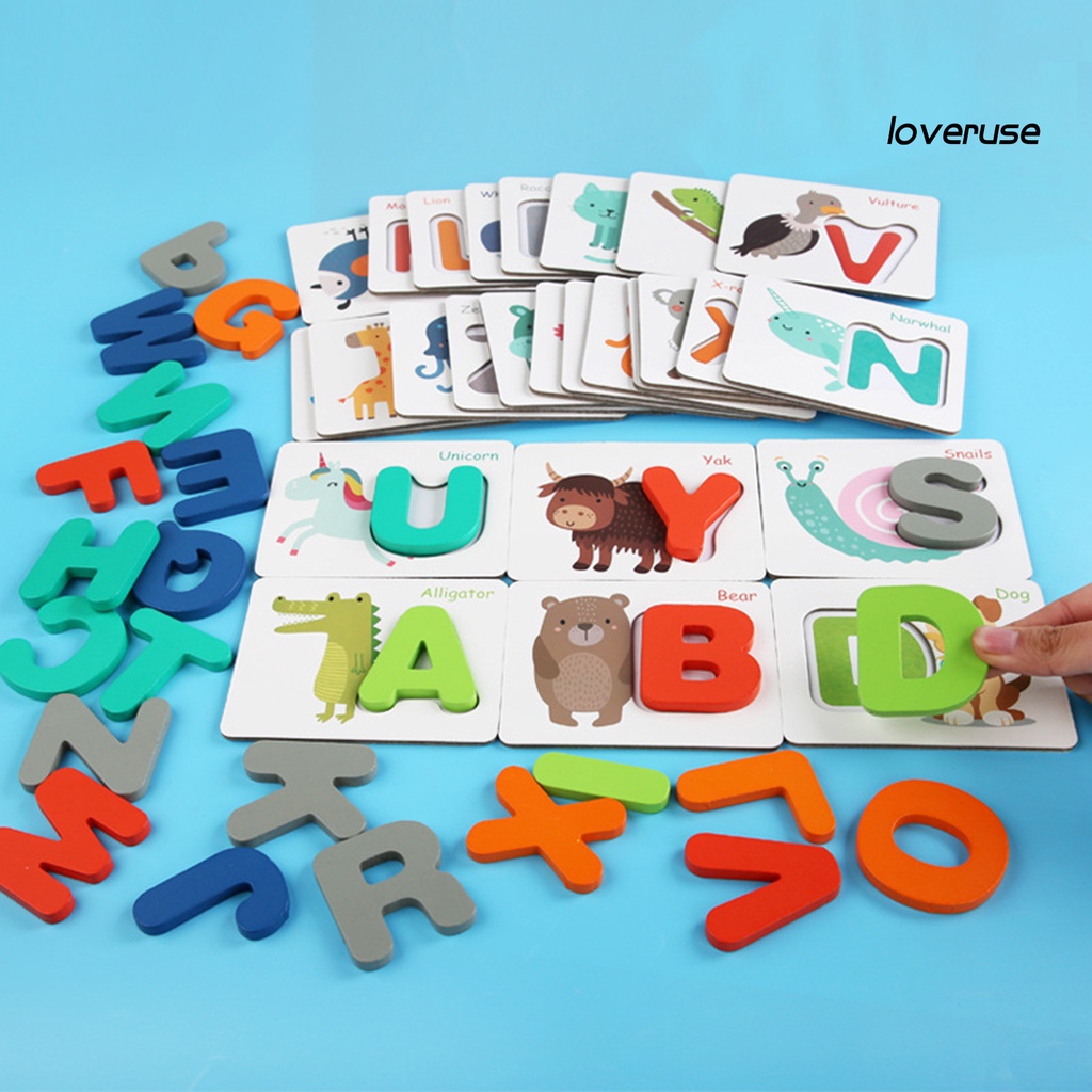 1 Bộ Đồ Chơi 26 Chữ Cái Bằng Gỗ Đánh Vần Cho Bé