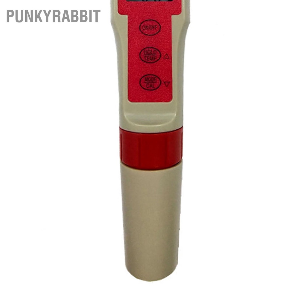 PunkyRabbit Máy kiểm tra chất lượng nước 4 trong 1 Phát hiện nhiệt độ PH TDS EC Giám sát chính xác nhạy cảm với màn hình HD