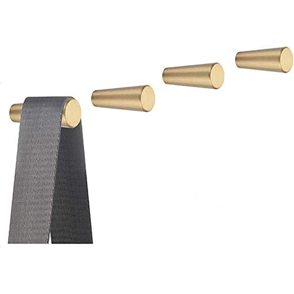 WATTLE Bộ 4 Móc Treo Khăn Tắm Hình Chữ L Bằng Đồng Thau Mạ Vàng Tiện Dụng Cho Phòng Tắm