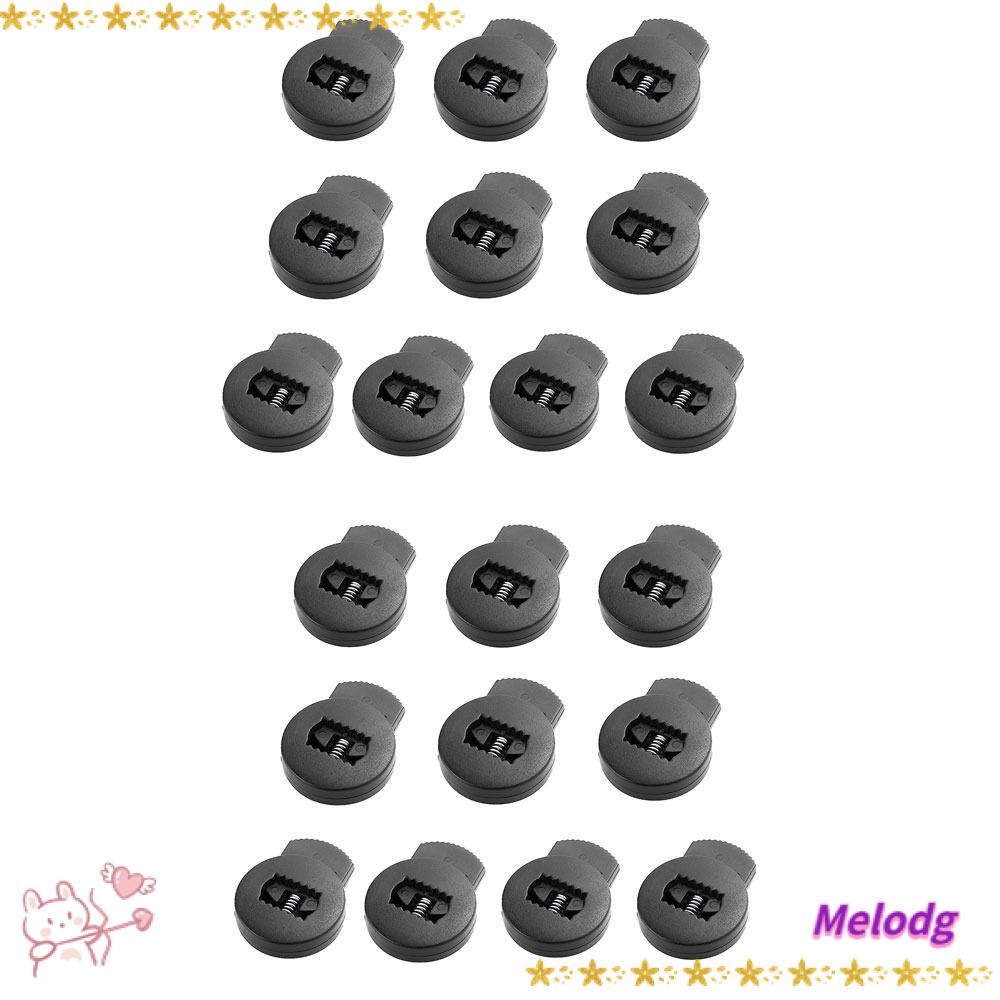 MELODG Set 20 Khóa Găng Tay Bóng Chày Một Lỗ Có Thể Điều Chỉnh Màu Đen Cho Người Lớn / Trẻ Em