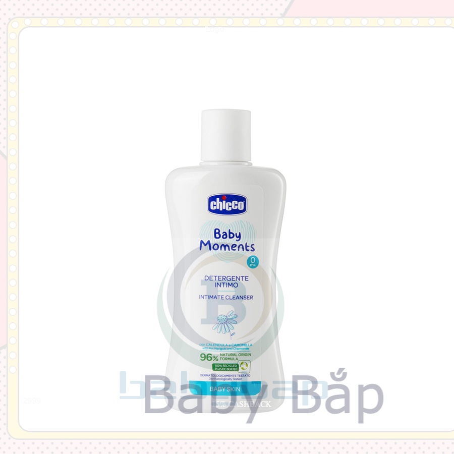 GEL VỆ SINH VÙNG KÍN CHO BÉ CHIẾT XUẤT HOA CÚC CHICCO 0M+