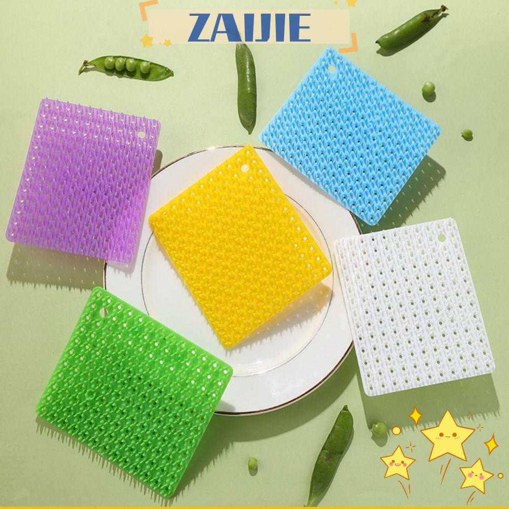 ZAIJIE24 Bộ 10 Bàn Chải Vệ Sinh Rau Củ Quả Mềm Mại Đa Năng Có Thể Uốn Cong Cho Nhà Bếp