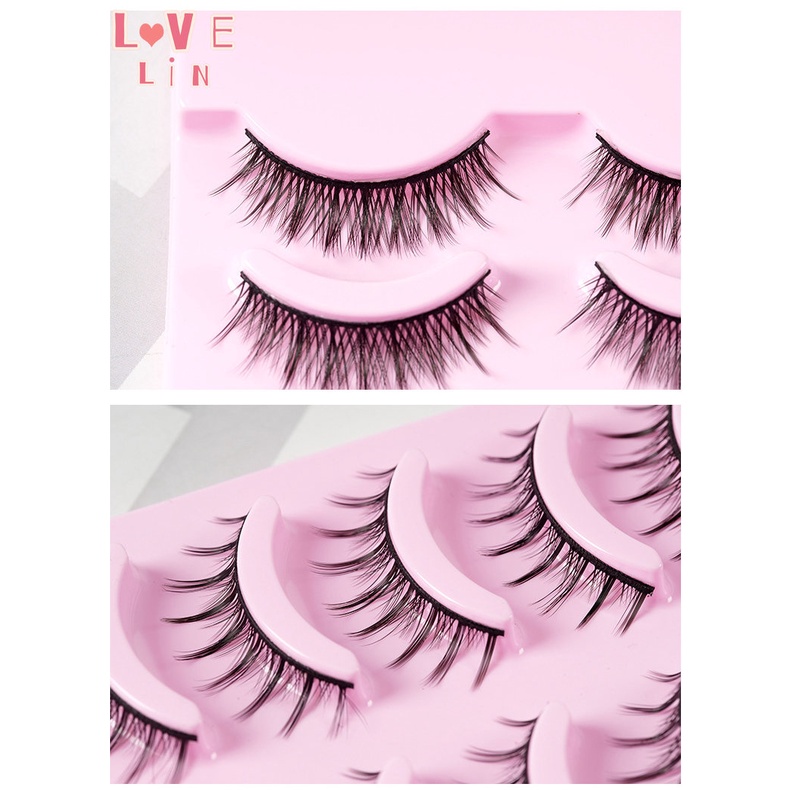 [lovelin] Năm Cặp Lông Mi Giả Đơn Trang Điểm nude Tự Nhiên Hàng Ngày
