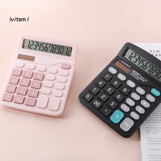 Máy tính bỏ túi 12 chữ số chạy pin nút thoải mái