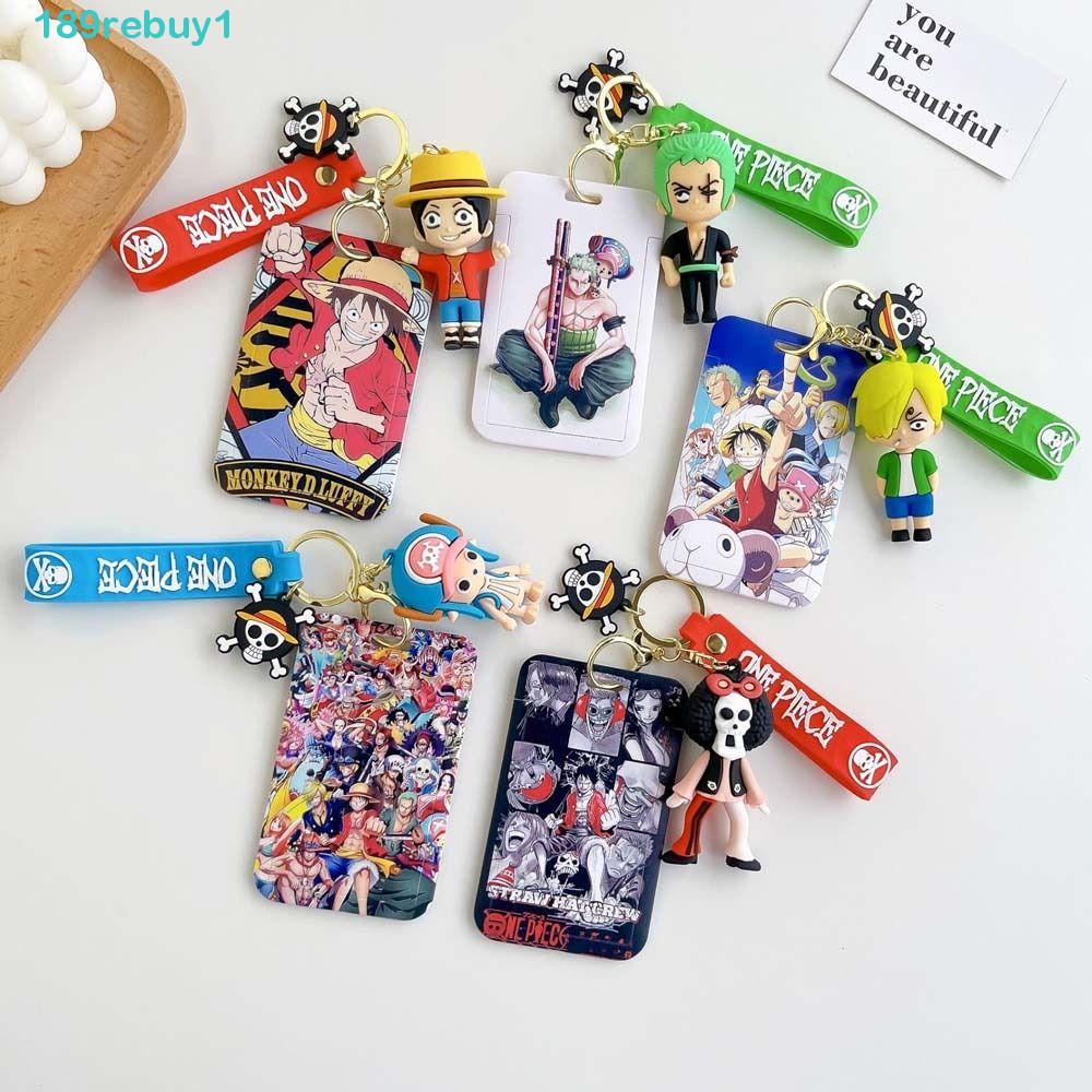 REBUY1 Ví Đựng Thẻ ID / Thẻ ID / Nhân Vật Hoạt Hình One Piece 3D Có Móc Khóa Hình Gấu Pooh / Luffy