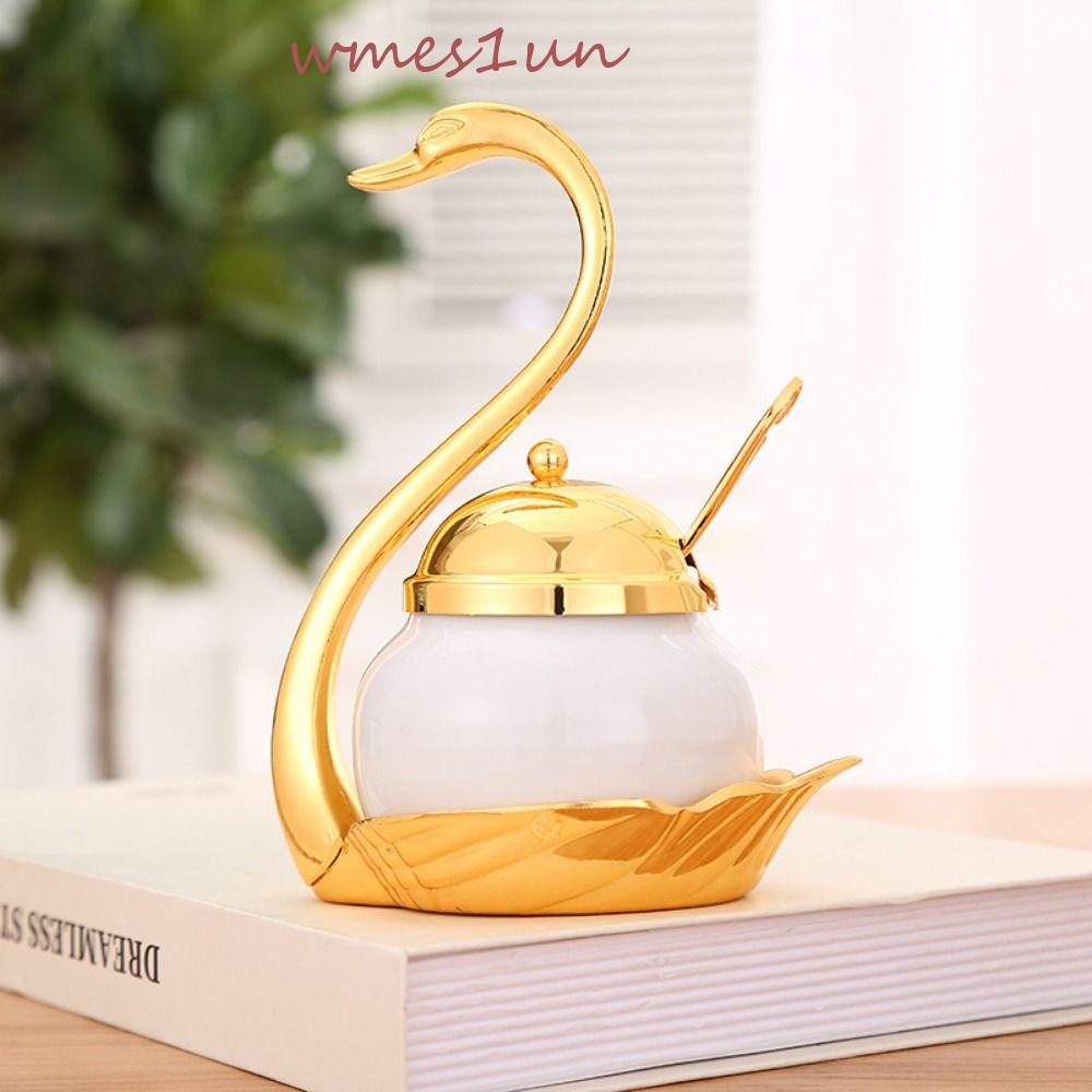 WMES15H Lọ Thủy Tinh Đựng Gia Vị Có Nắp Và Muỗng Phong Cách Châu Âu
