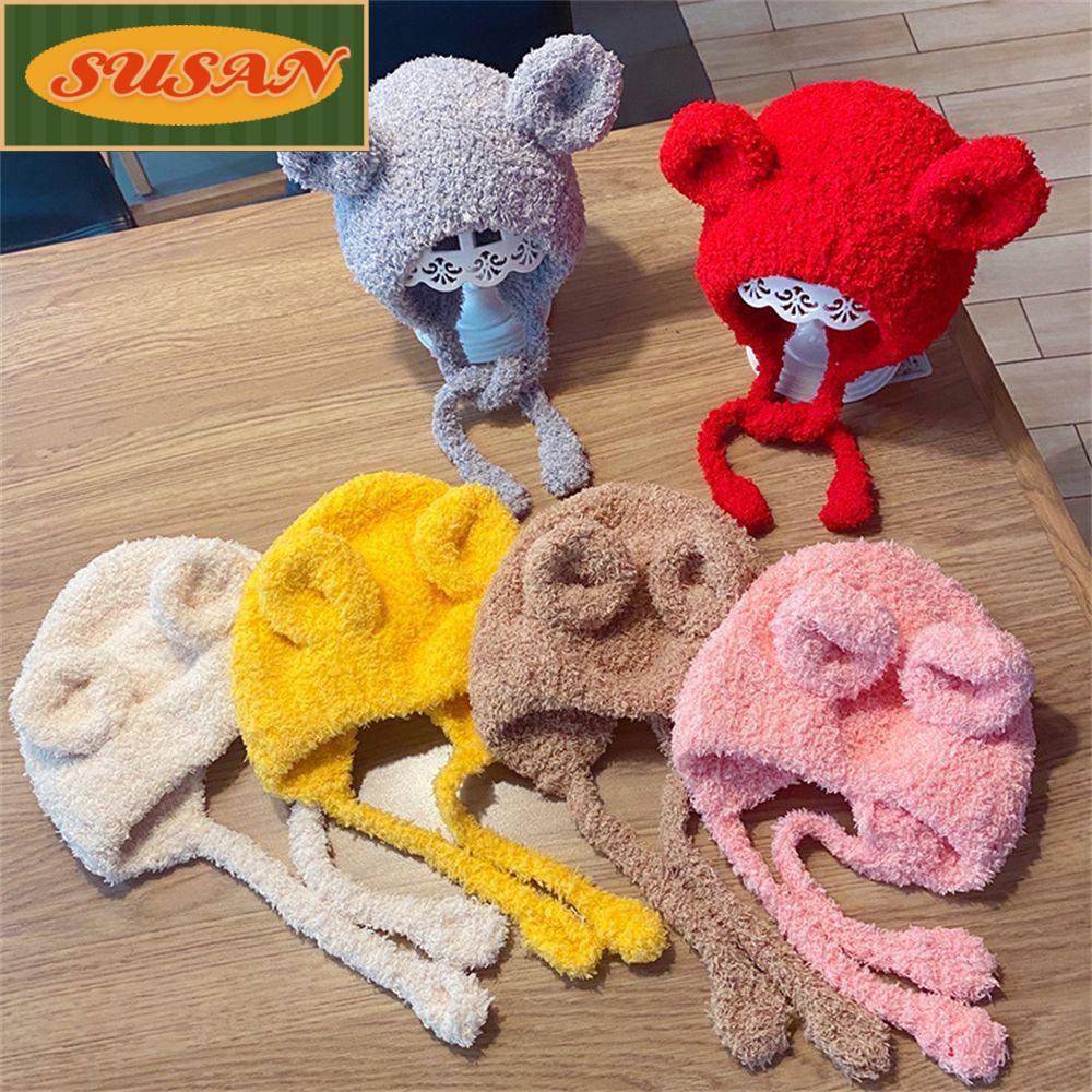 SUSANS Mũ Len Kèm Khăn Choàng Cổ Dễ Thương Cho Bé